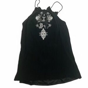 Love Tree Black Embroidered Dress